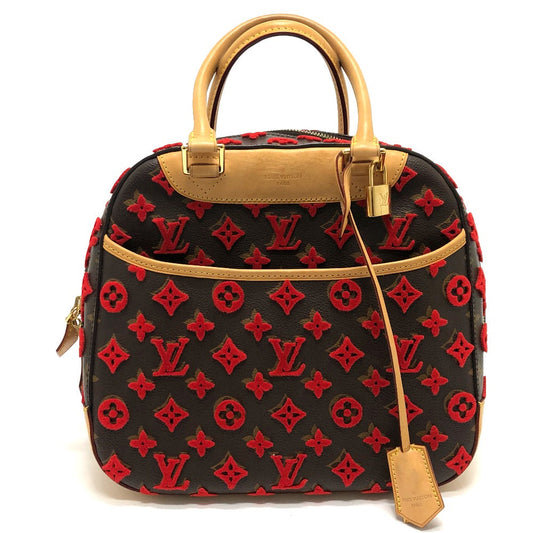 LOUIS VUITTON Handbag M40922 Monogram canvas Brown / Red Monogram 3D tuffet Deauville Cube