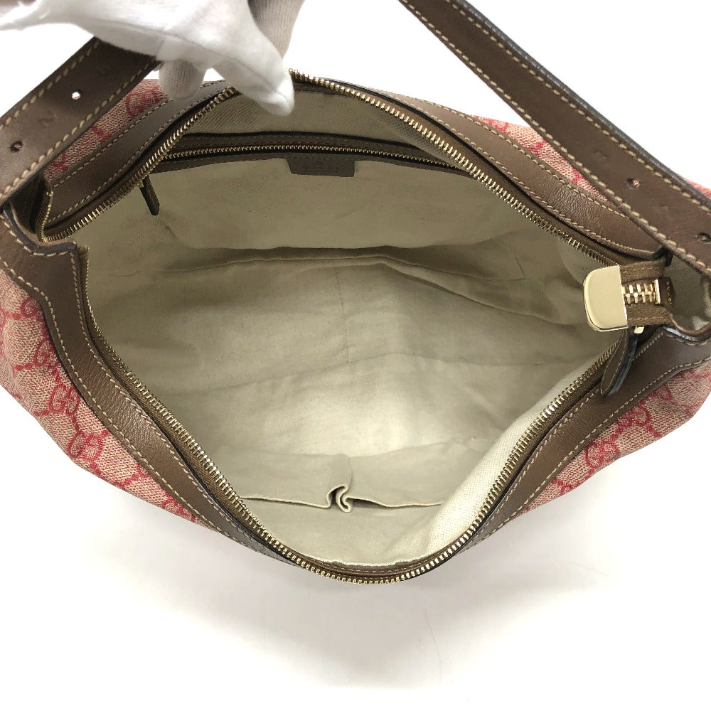 GUCCI Shoulder Bag 309618 GG Supreme Canvas Brown / Red GG hobo/shoulder Women Used