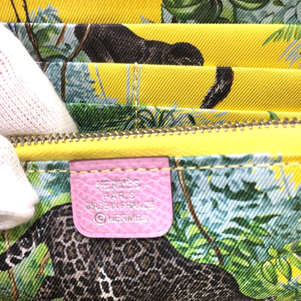 HERMES Long Wallet Purse Epsom Pink type Overall handle Azap long silk in Women Used