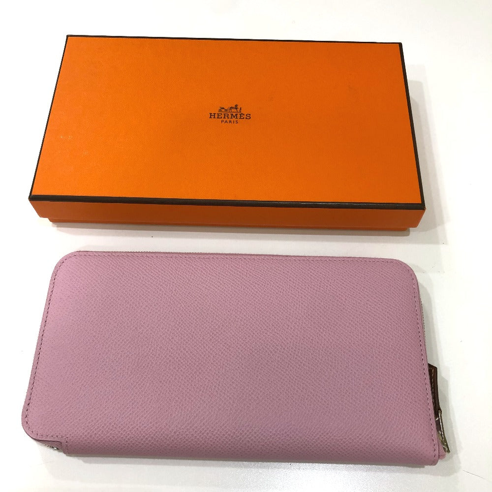 HERMES Long Wallet Purse Epsom Pink type Overall handle Azap long silk in Women Used