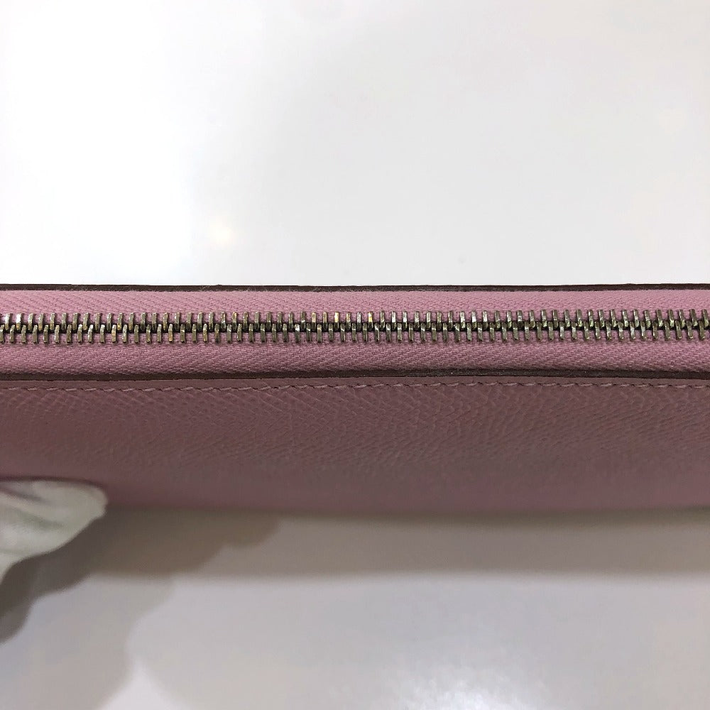 HERMES Long Wallet Purse Epsom Pink type Overall handle Azap long silk in Women Used