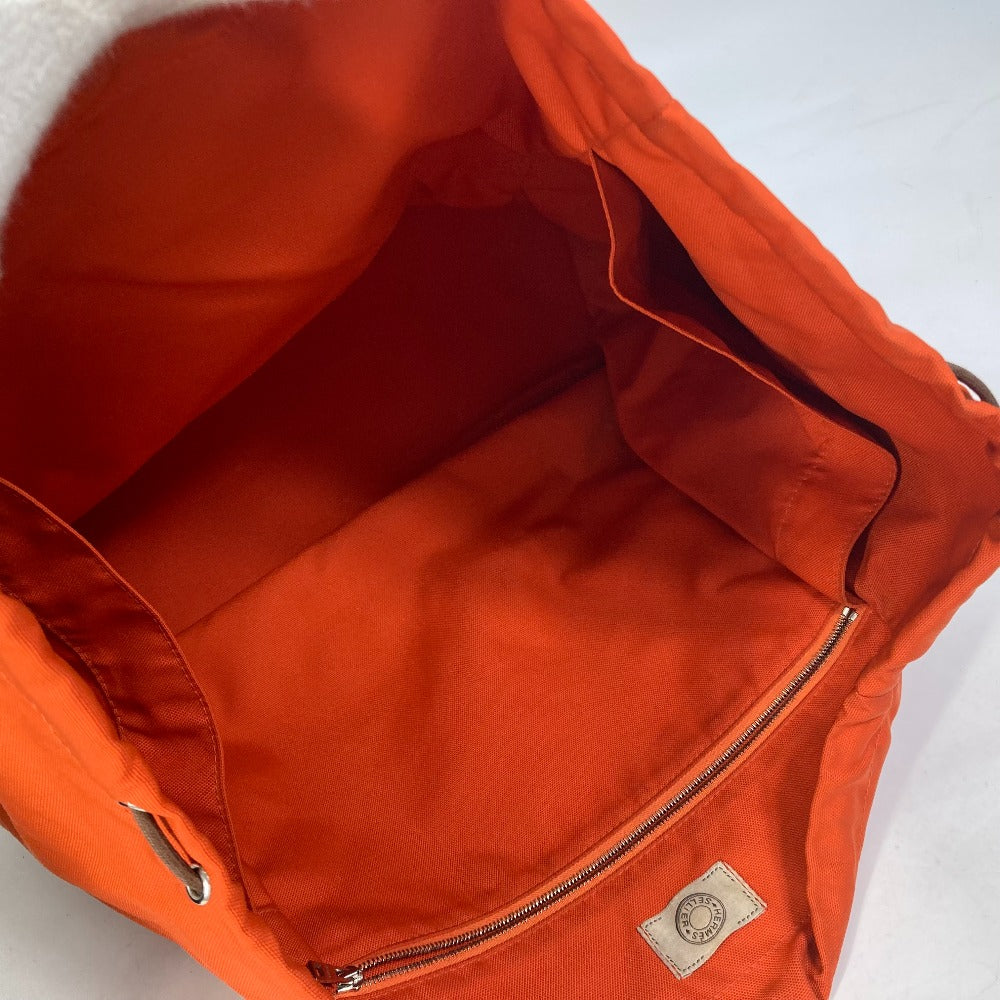HERMES Tote Bag canvas Navy With bag-in-bag Sucked Pansage Groom Women Used