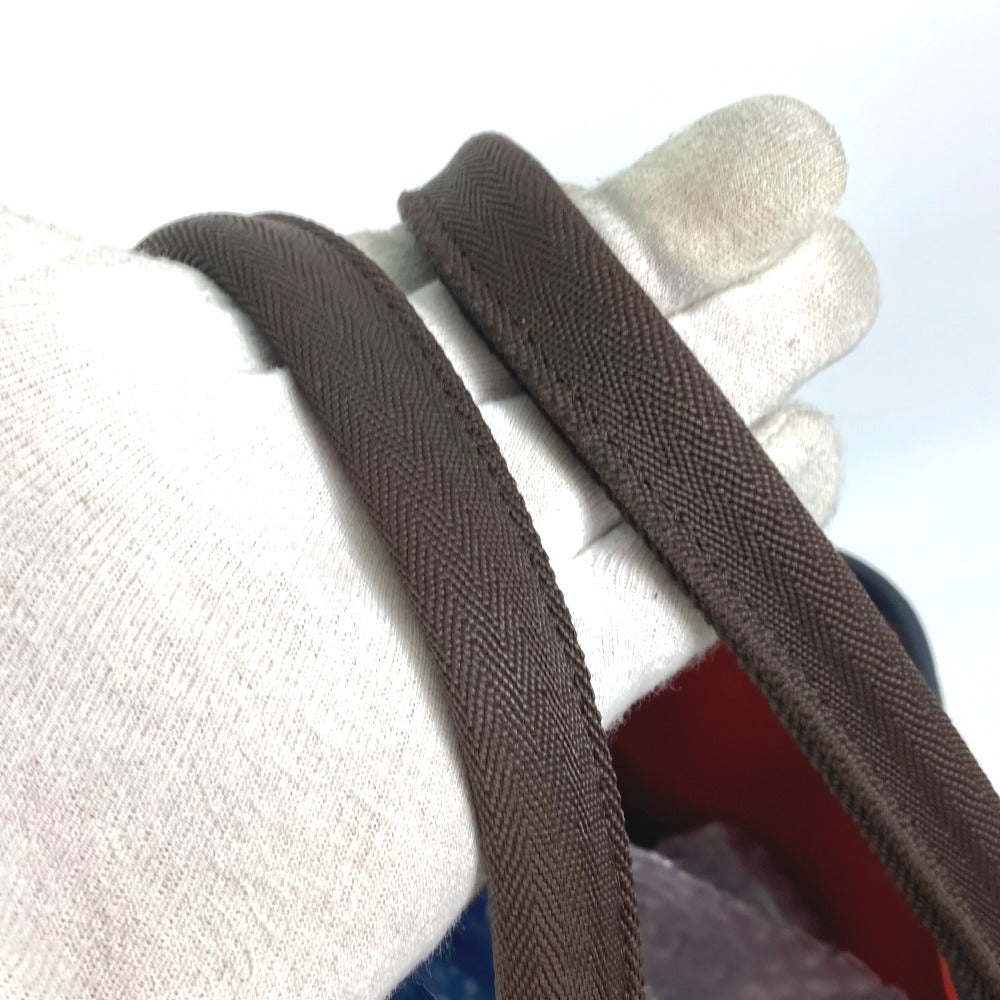 HERMES Tote Bag canvas Navy With bag-in-bag Sucked Pansage Groom Women Used