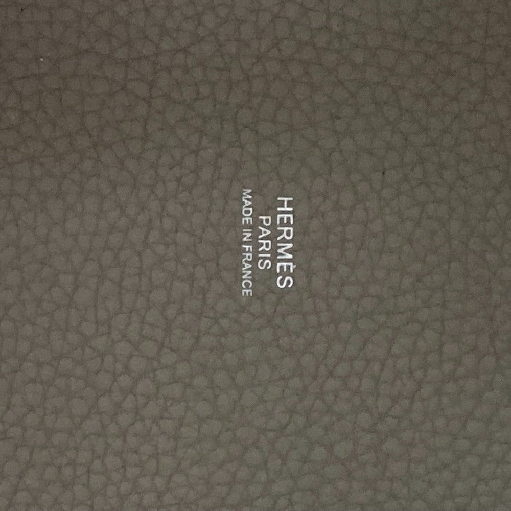 HERMES Handbag Taurillon Clemence Gray type Bag Picotin Lock PM 18 Women Used