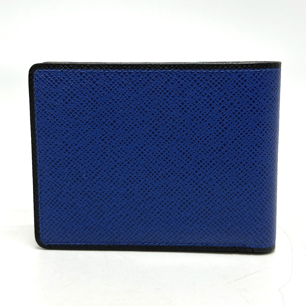 LOUIS VUITTON Folded wallet M30565 Taiga Leather blue Taiga Portefeuille mens Used