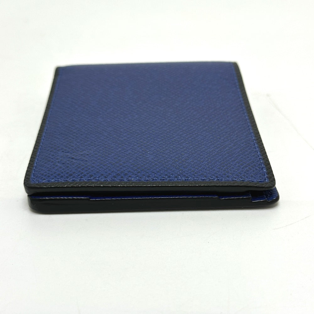 LOUIS VUITTON Folded wallet M30565 Taiga Leather blue Taiga Portefeuille mens Used