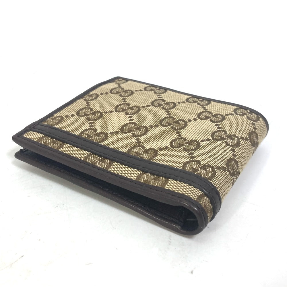 GUCCI Folded wallet 245773 GG canvas beige GG Horsebit Women Used