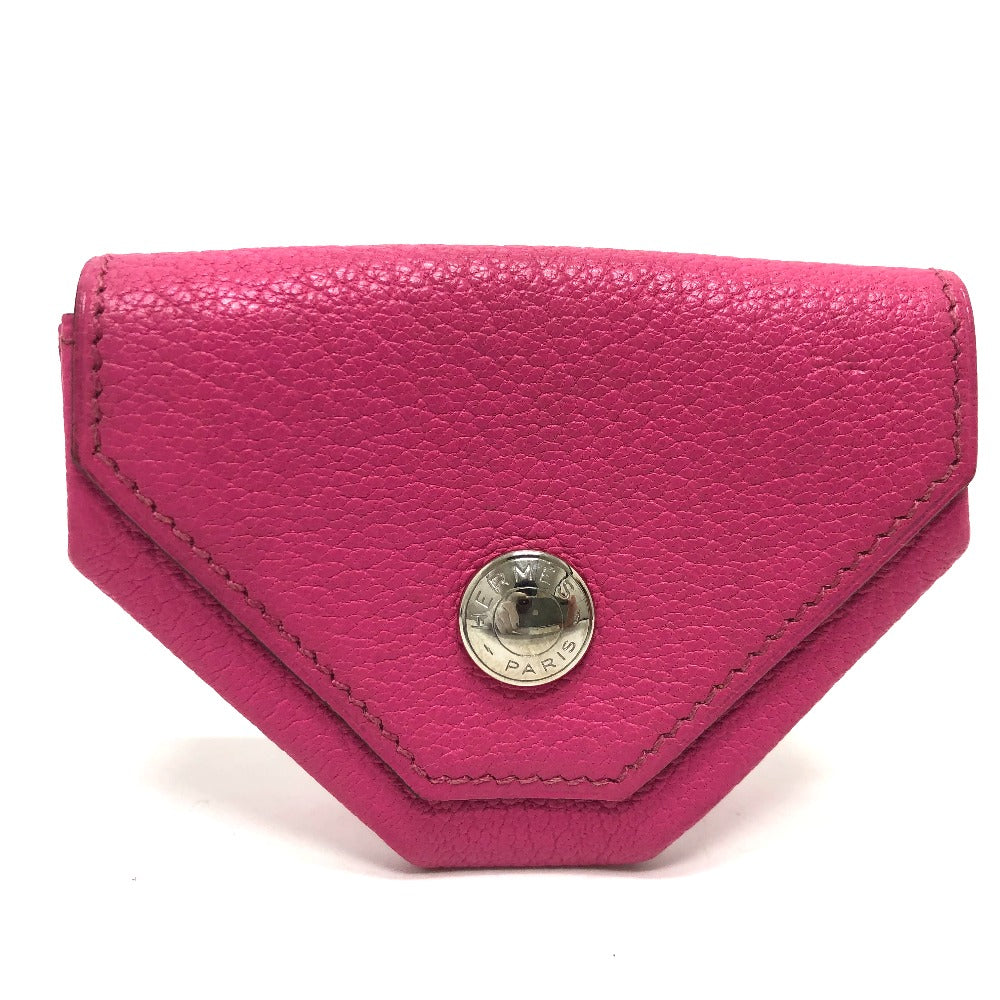 HERMES Coin case Shave pink Revan Cattle Women Used