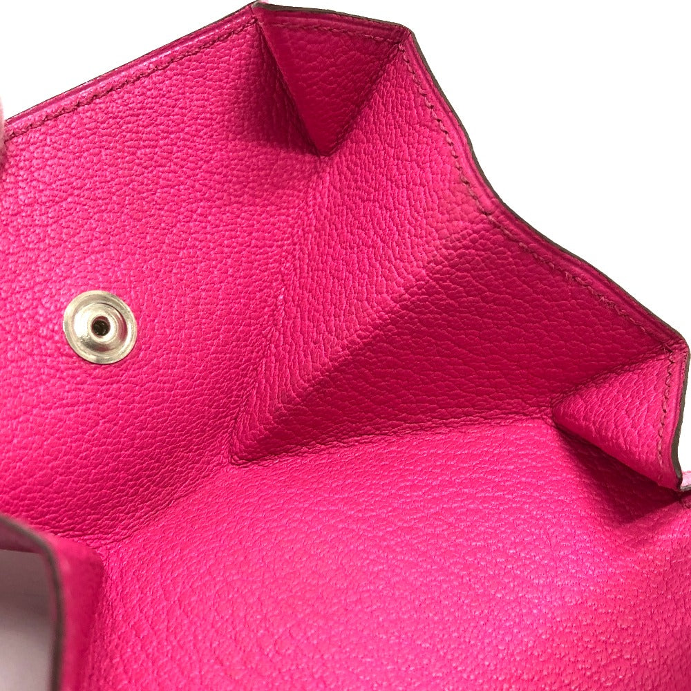 HERMES Coin case Shave pink Revan Cattle Women Used