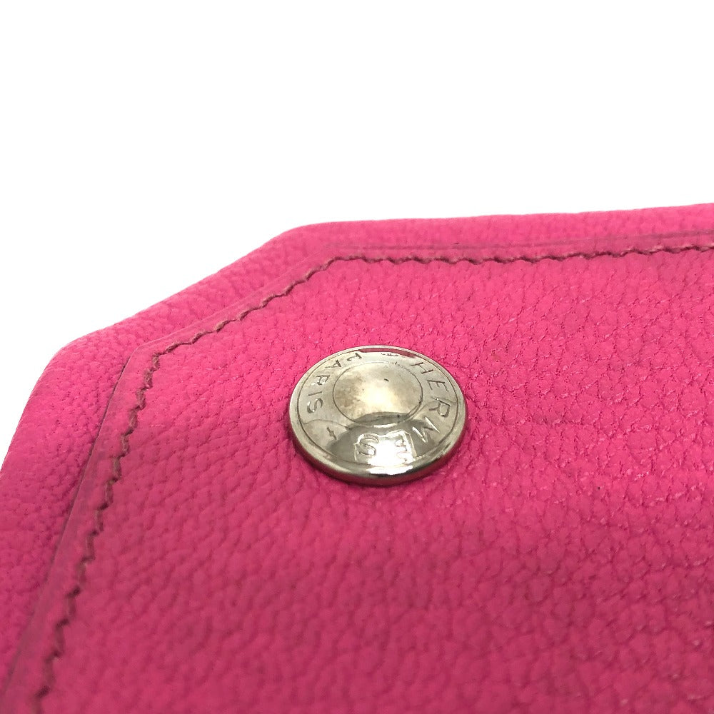 HERMES Coin case Shave pink Revan Cattle Women Used