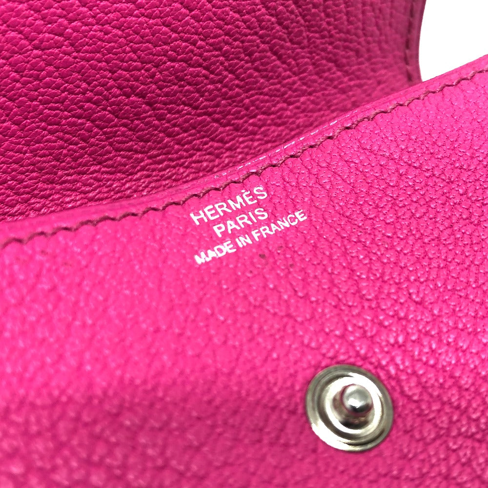 HERMES Coin case Shave pink Revan Cattle Women Used