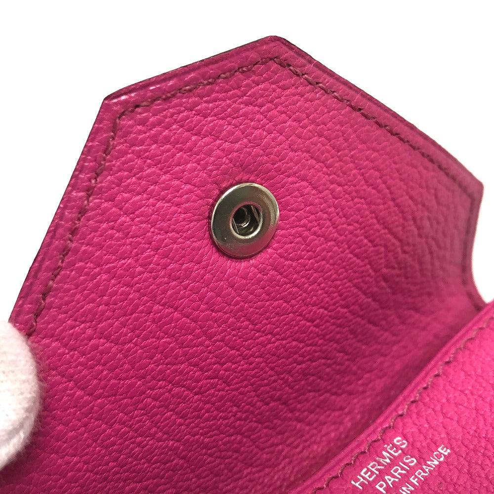 HERMES Coin case Shave pink Revan Cattle Women Used