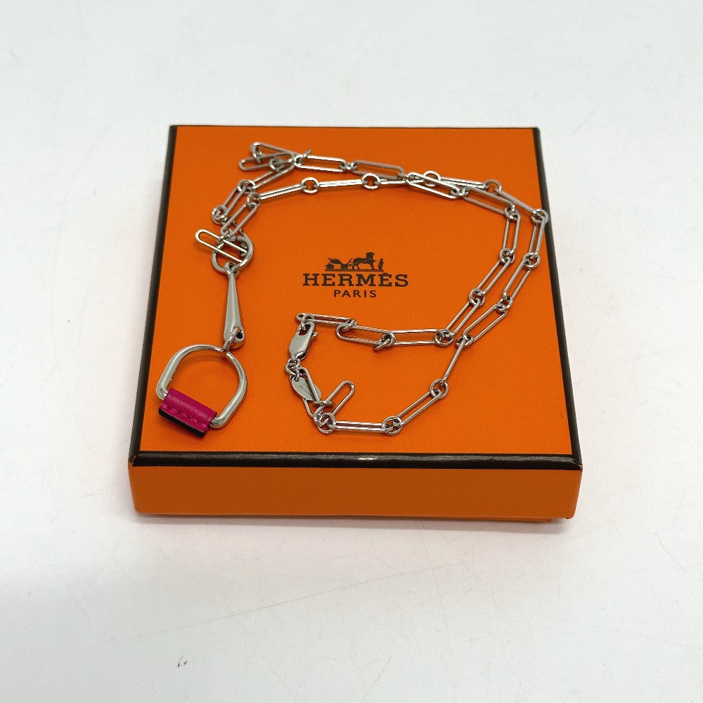 HERMES Necklace Swift Silver Heritage Esquetre PM Women Used