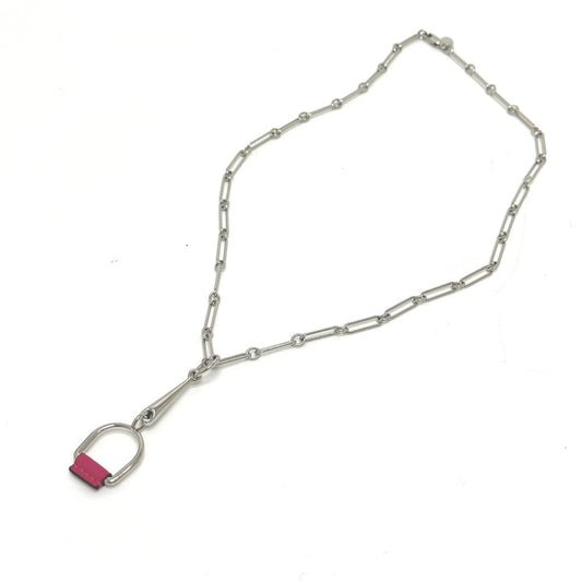 HERMES Necklace Swift Silver Heritage Esquetre PM Women Used