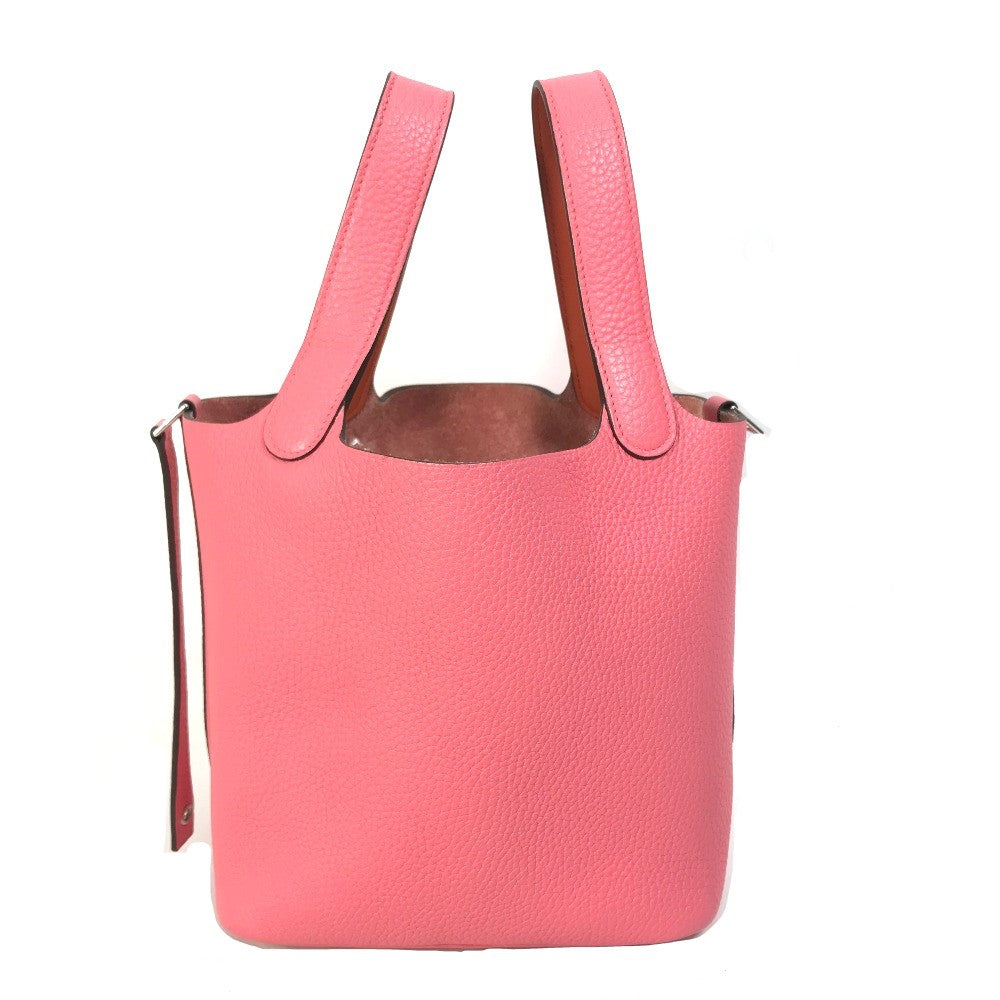 HERMES Handbag Taurillon Clemence pink Pico Tan Lock Ekra PM Women Used