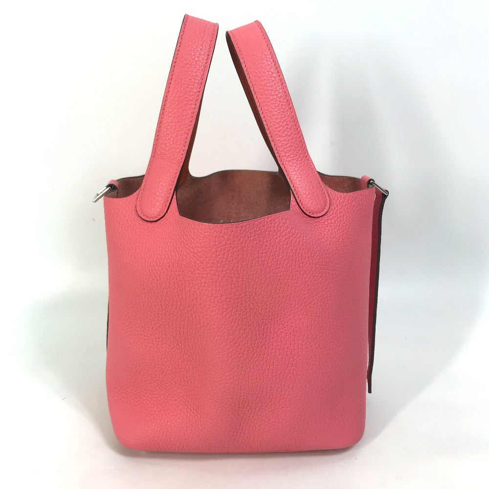 HERMES Handbag Taurillon Clemence pink Pico Tan Lock Ekra PM Women Used