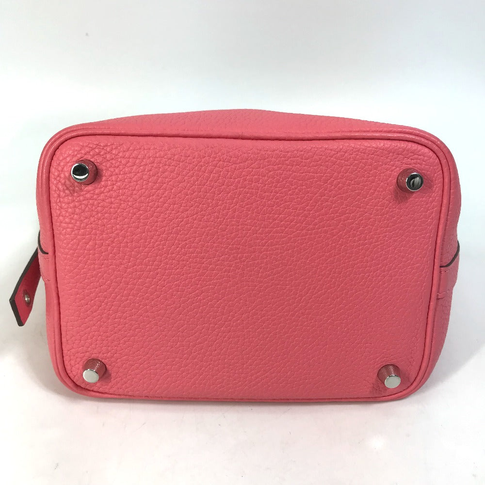 HERMES Handbag Taurillon Clemence pink Pico Tan Lock Ekra PM Women Used