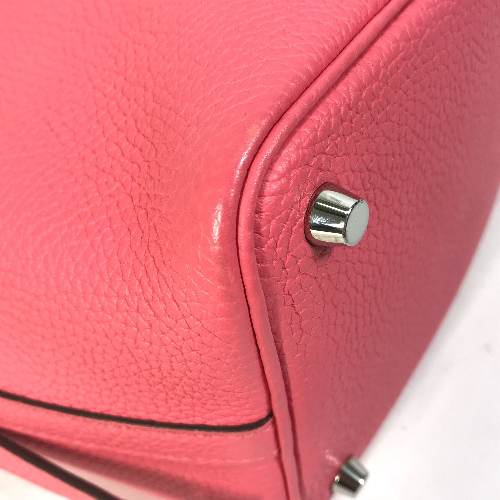 HERMES Handbag Taurillon Clemence pink Pico Tan Lock Ekra PM Women Used