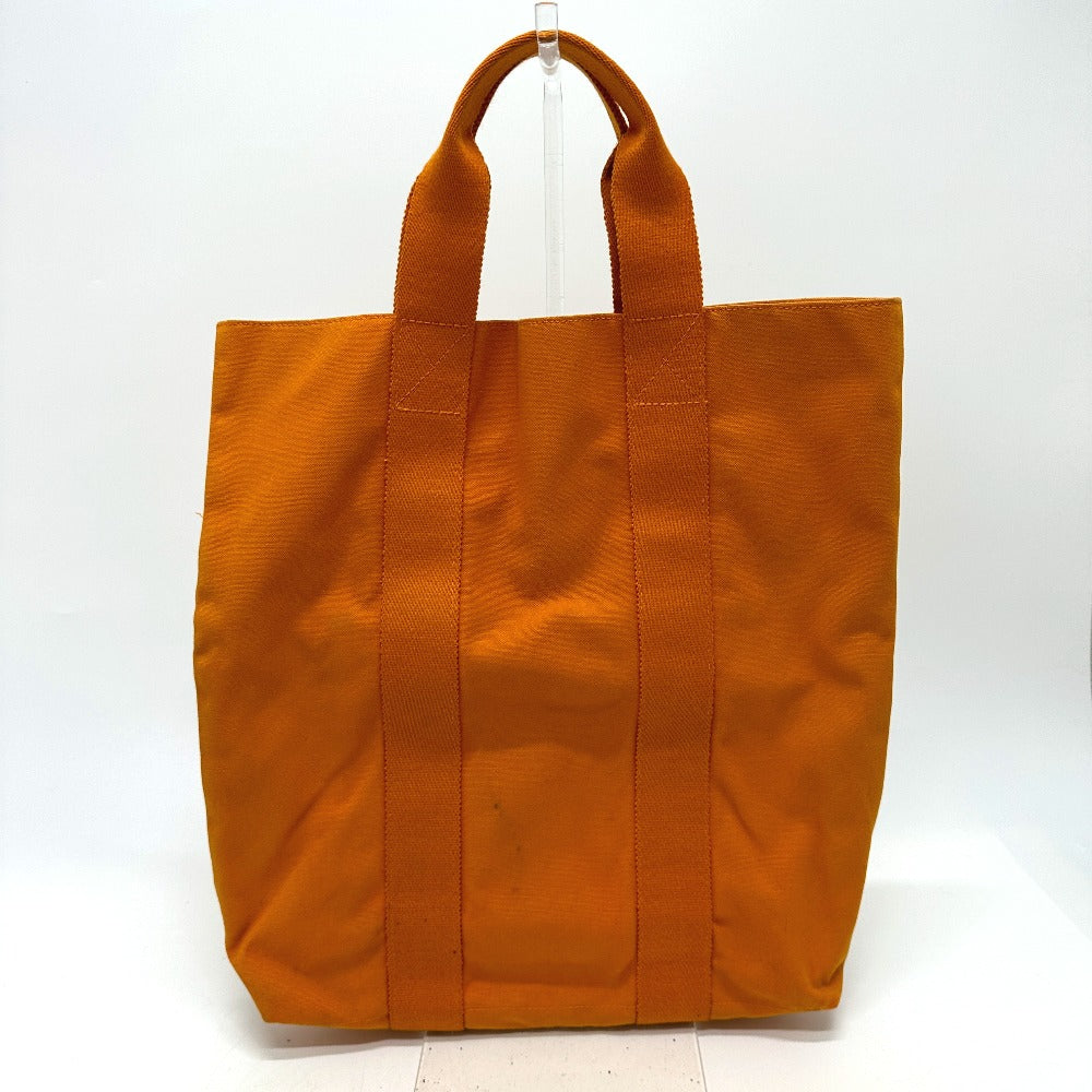 HERMES Tote Bag canvas Orange Fool Toe Kabas Women Used