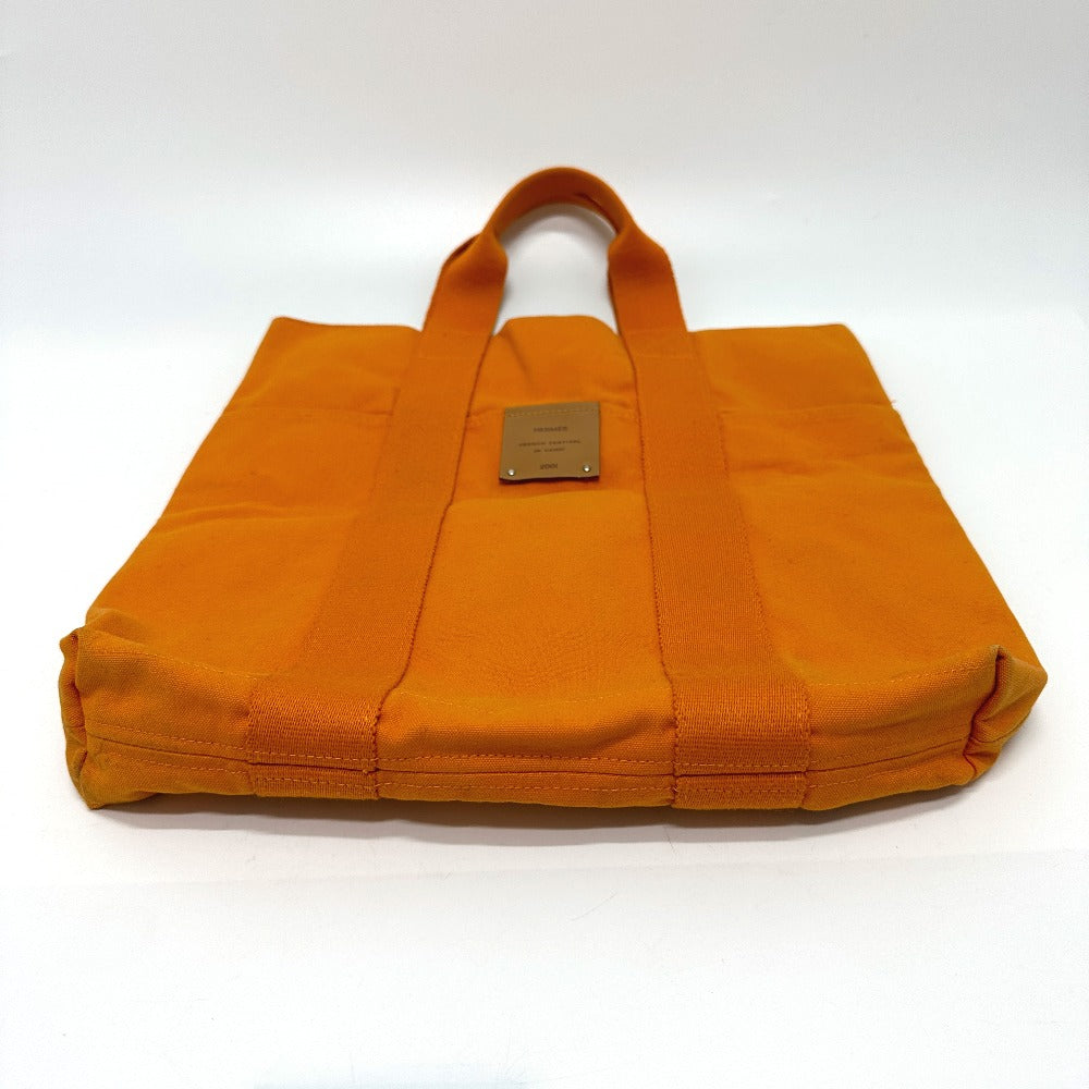 HERMES Tote Bag canvas Orange Fool Toe Kabas Women Used