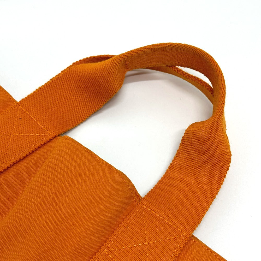 HERMES Tote Bag canvas Orange Fool Toe Kabas Women Used