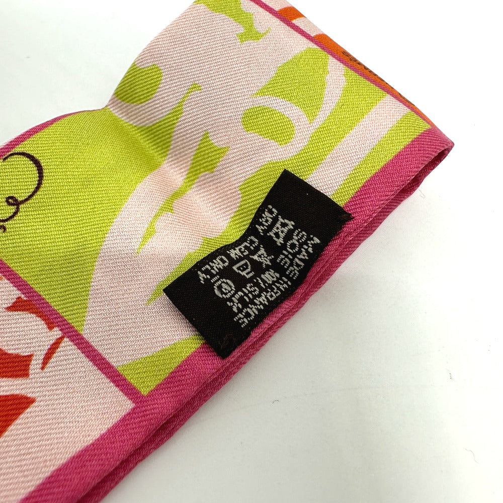 HERMES scarf silk Pink type chaos En Desordre GALA Women Used