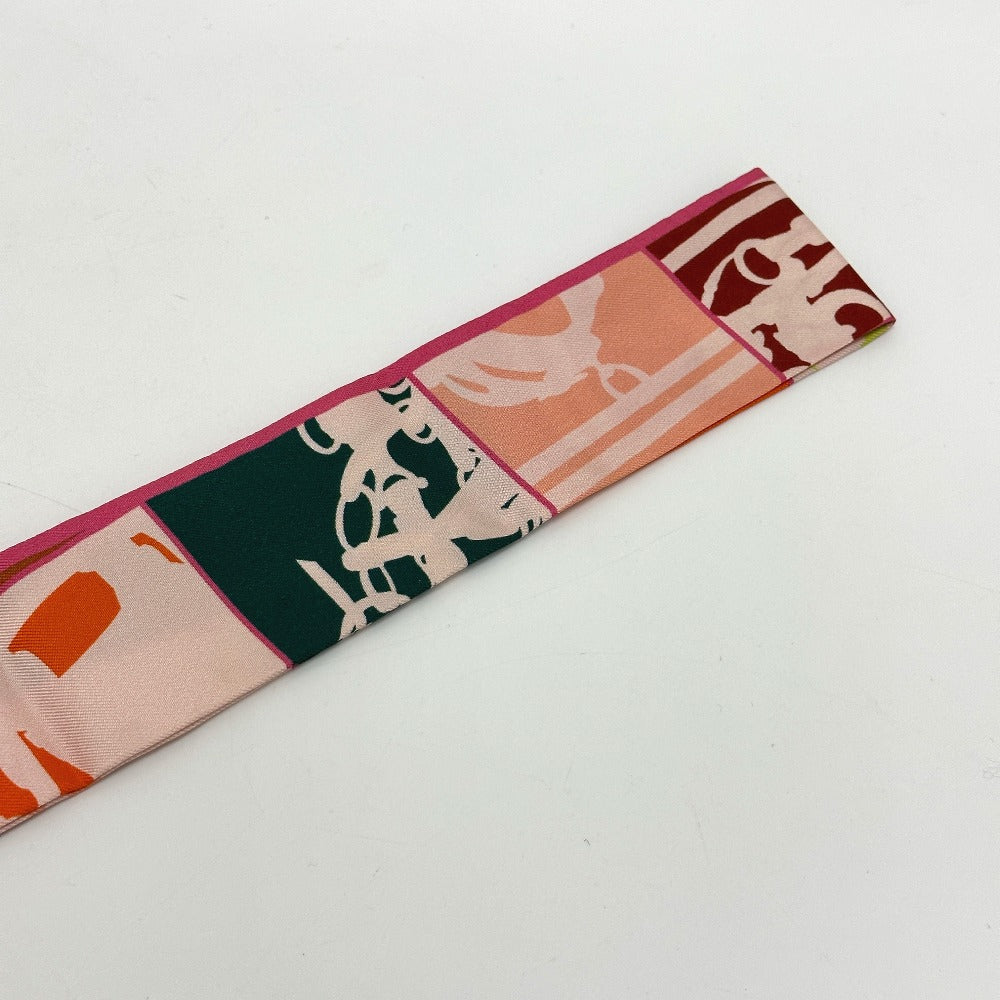 HERMES scarf silk Pink type chaos En Desordre GALA Women Used