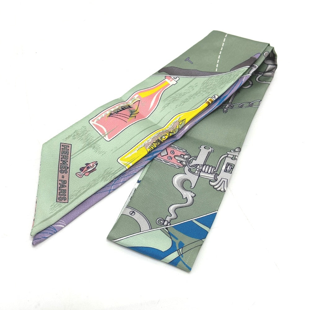 HERMES scarf silk multicolor bottle ship Women Used