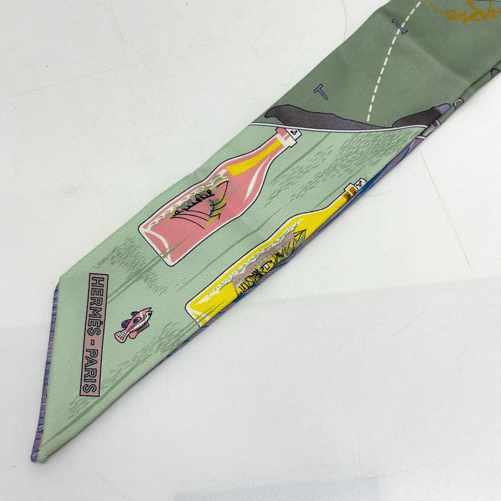 HERMES scarf silk multicolor bottle ship Women Used