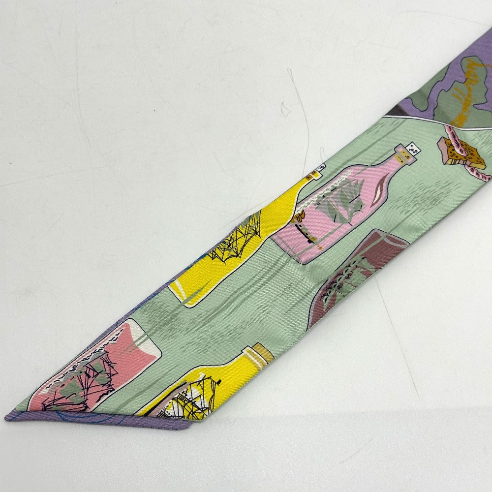 HERMES scarf silk multicolor bottle ship Women Used