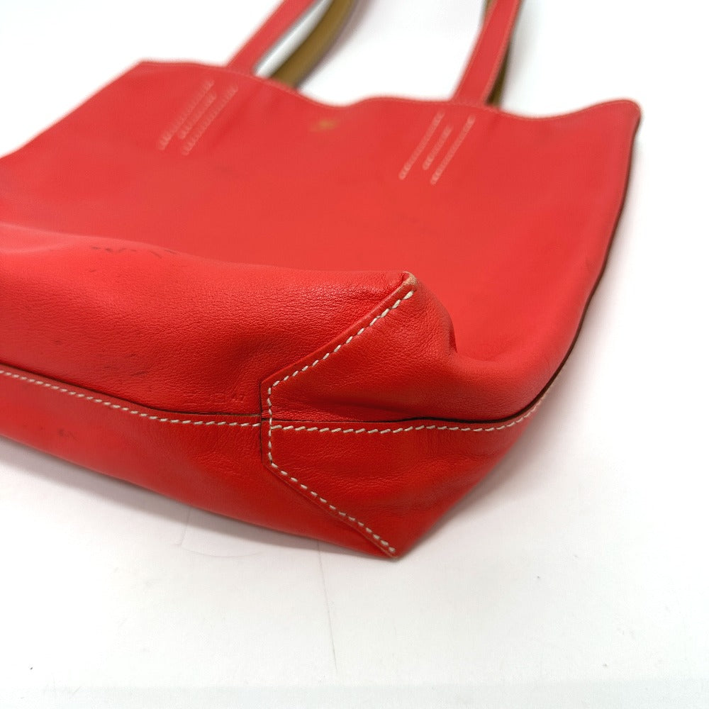 HERMES Tote Bag Leather, Vokissim Orange Doble Sense 28 reversible