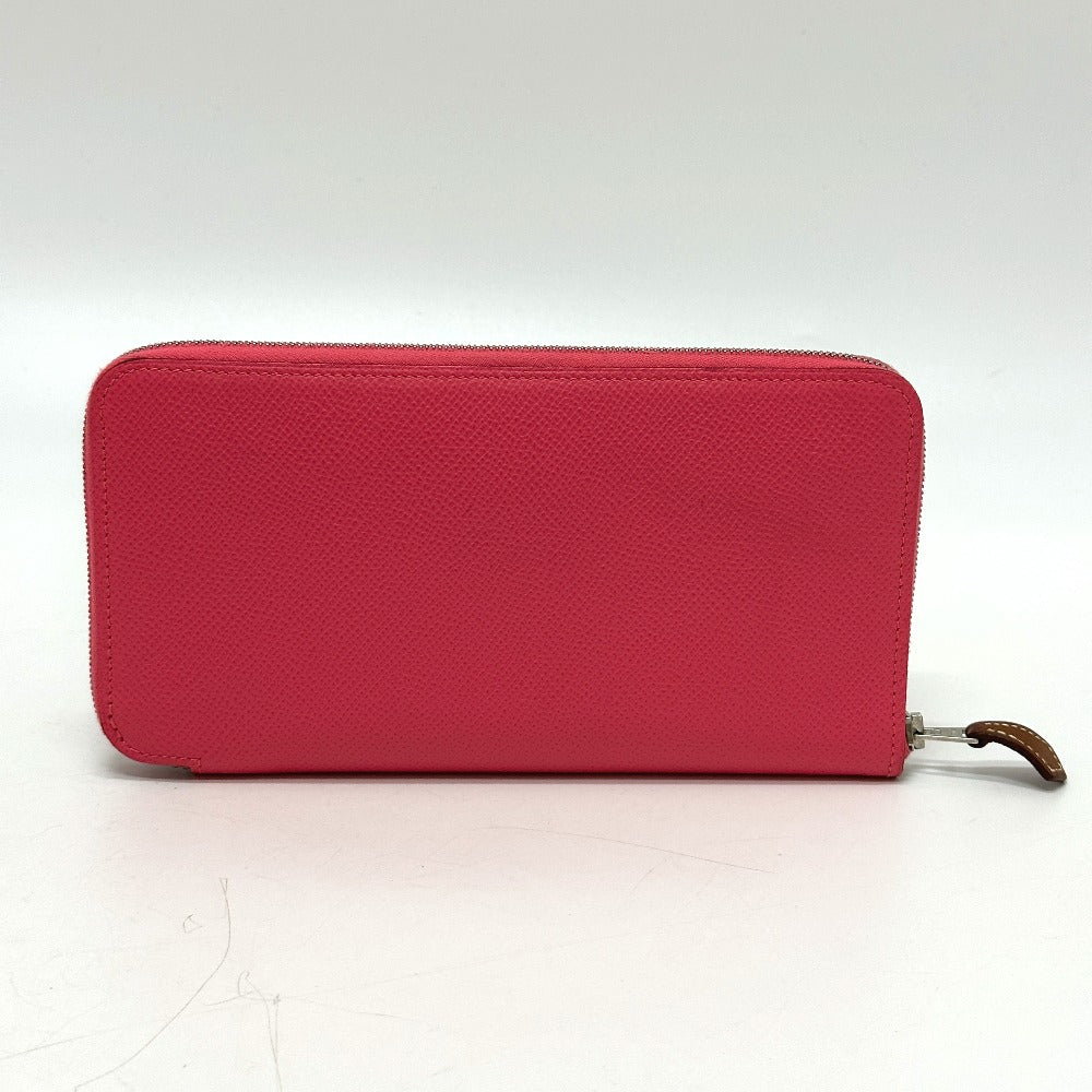 HERMES Long Wallet Purse Epsom pink Azap long silk in Women Used