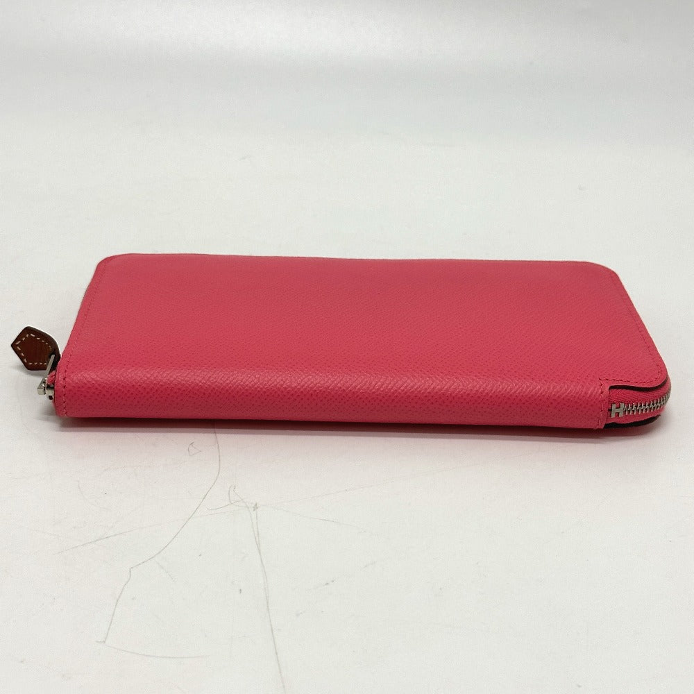 HERMES Long Wallet Purse Epsom pink Azap long silk in Women Used