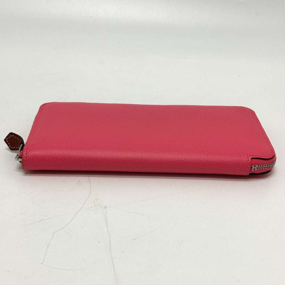 HERMES Long Wallet Purse Epsom pink Azap long silk in Women Used