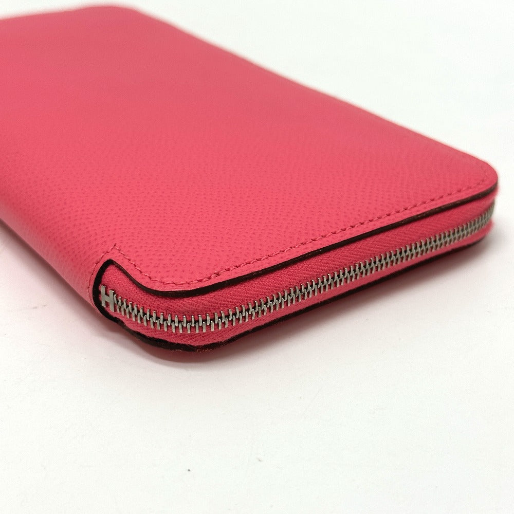HERMES Long Wallet Purse Epsom pink Azap long silk in Women Used