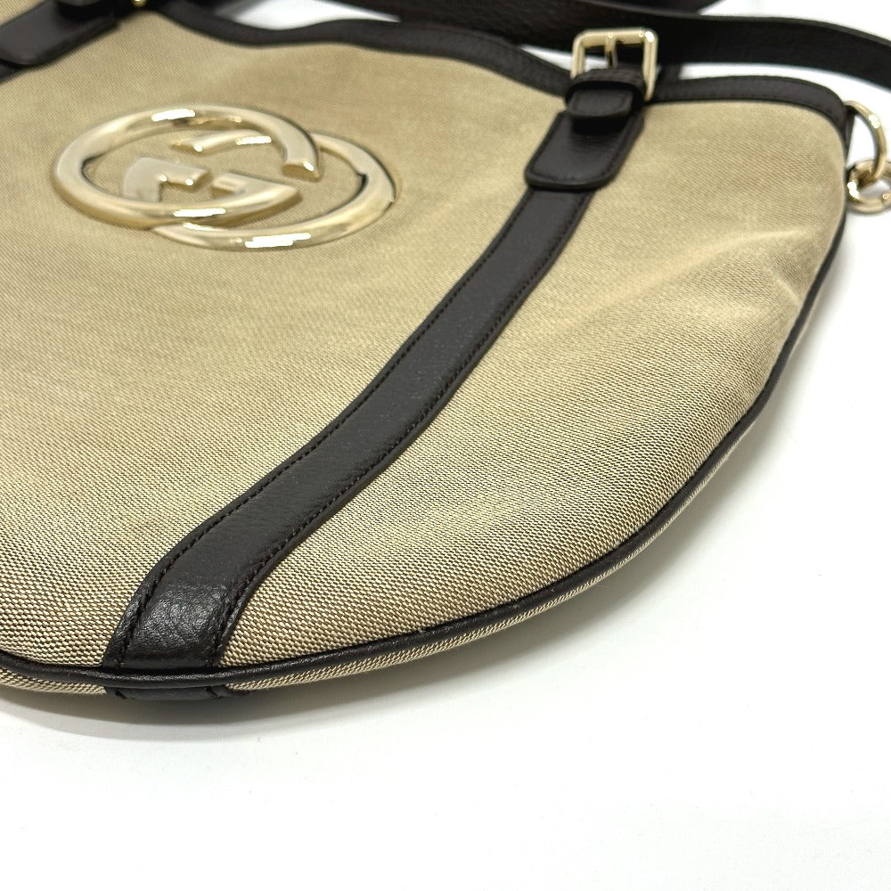 GUCCI Tote Bag 290832 Canvas / leather beige GG logo Women Used