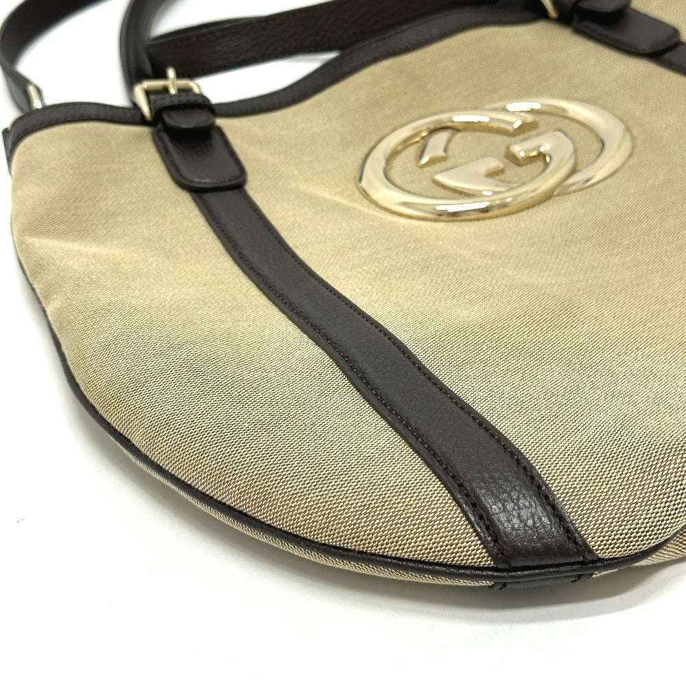 GUCCI Tote Bag 290832 Canvas / leather beige GG logo Women Used