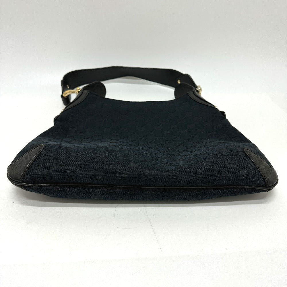 GUCCI Handbag 145826 GG canvas / leather black GG Horsebit Women Used