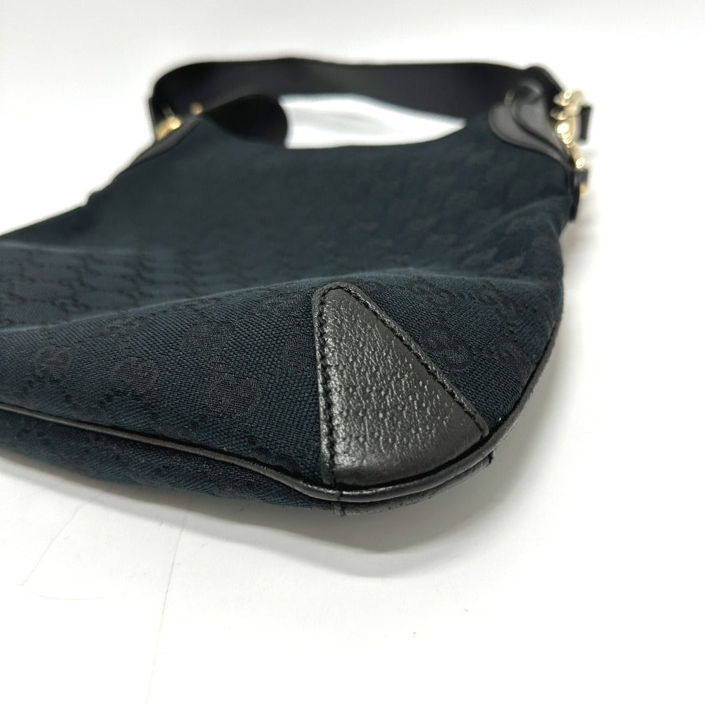 GUCCI Handbag 145826 GG canvas / leather black GG Horsebit Women Used