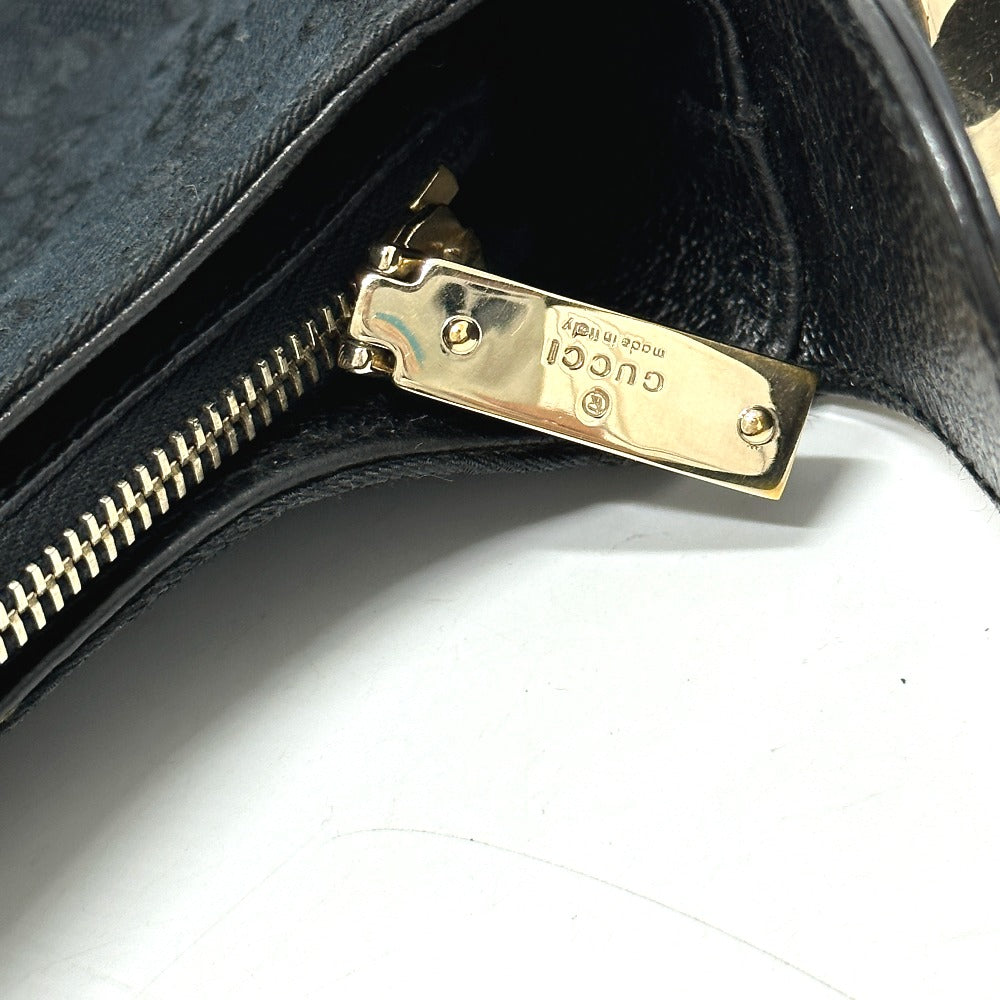 GUCCI Handbag 145826 GG canvas / leather black GG Horsebit Women Used