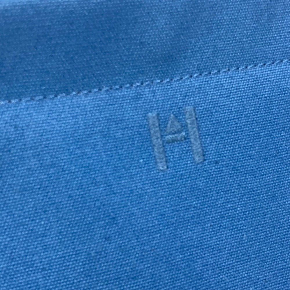 HERMES Clutch bag Canvas / leather Navy Embroidery logo Camille mens Used