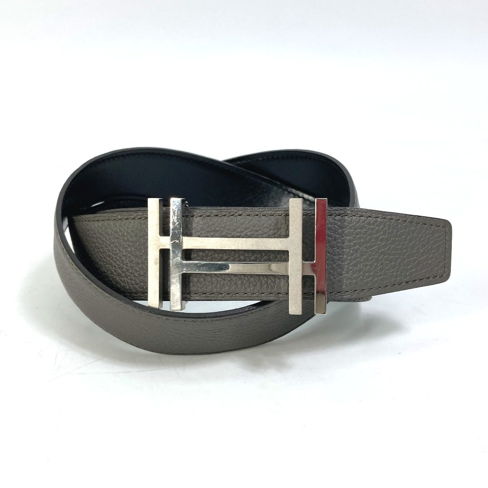 HERMES belt Togo gray H belt Ash okare Women 80 Used