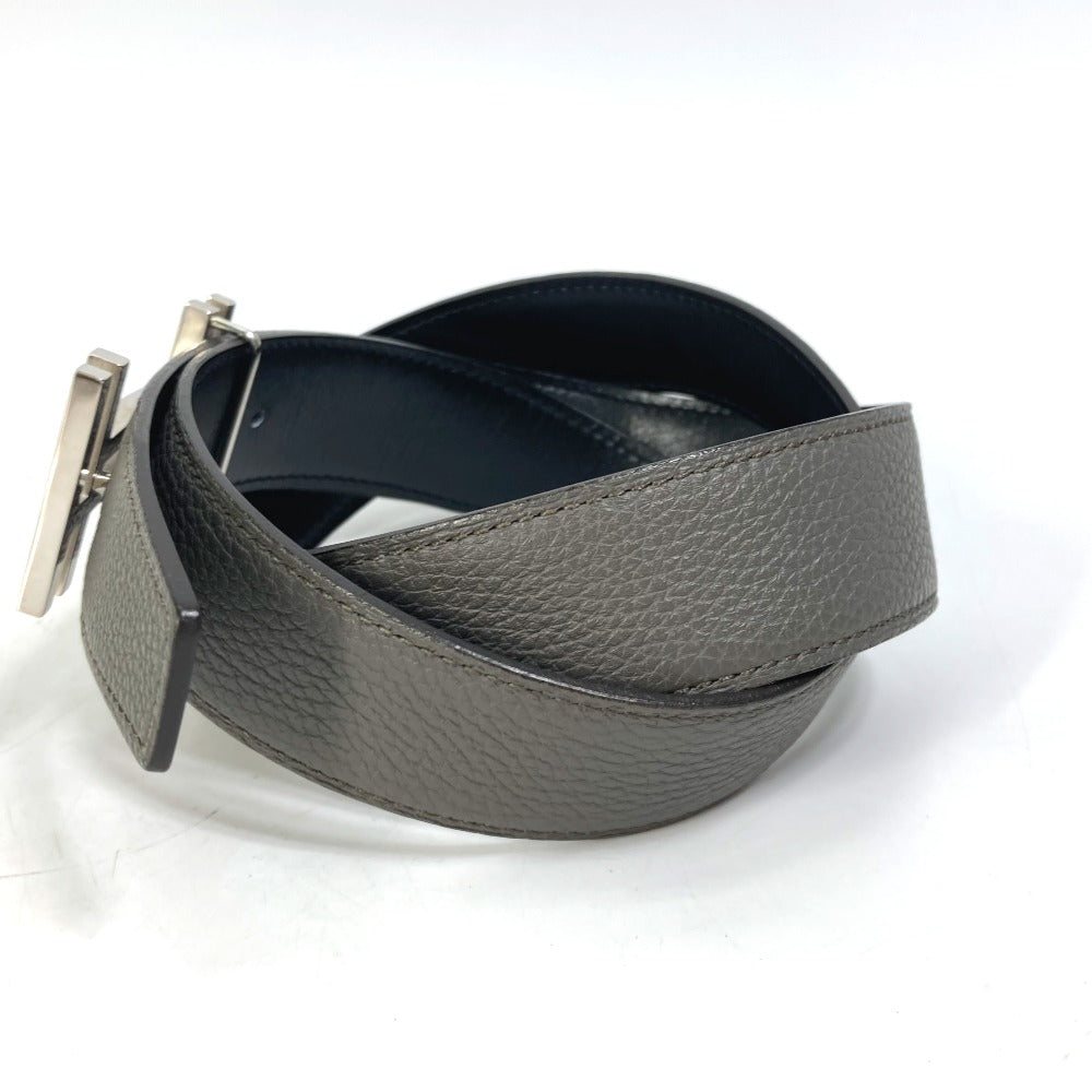HERMES belt Togo gray H belt Ash okare Women 80 Used