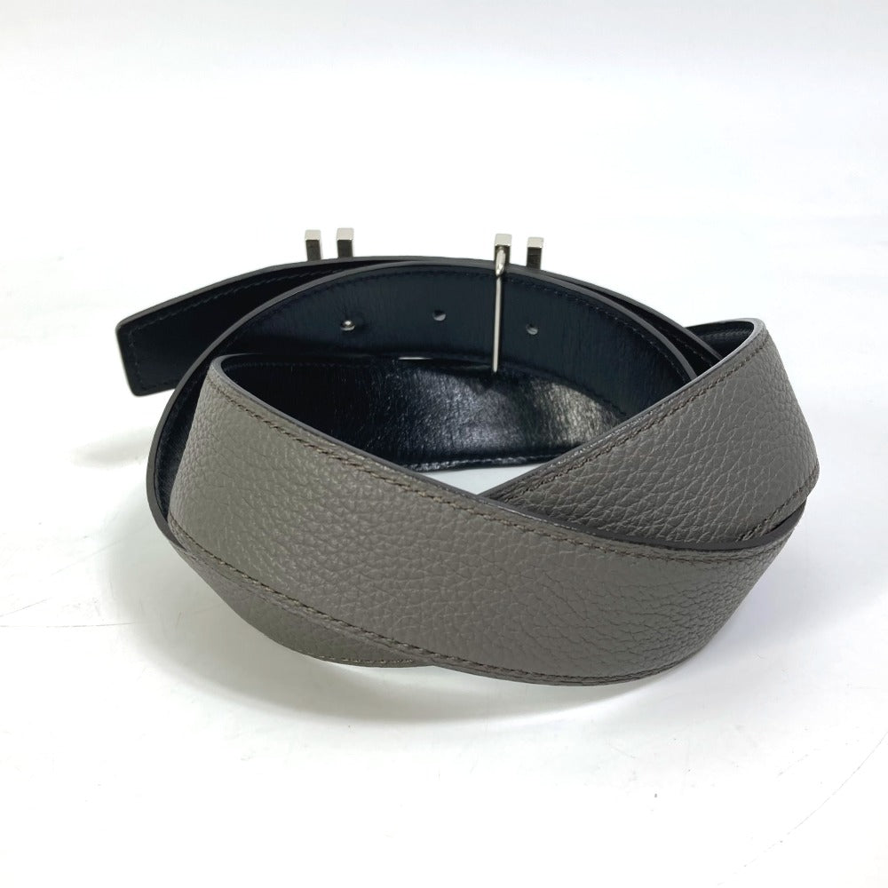 HERMES belt Togo gray H belt Ash okare Women 80 Used