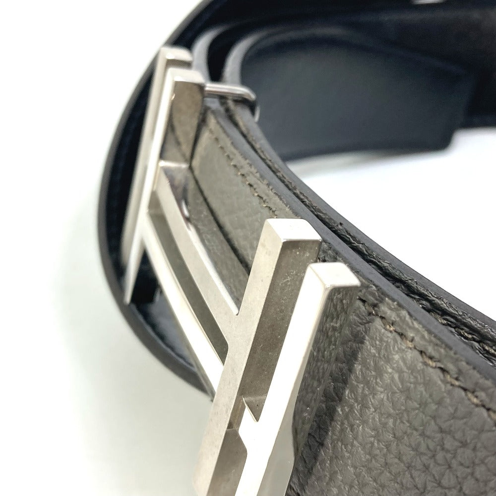 HERMES belt Togo gray H belt Ash okare Women 80 Used