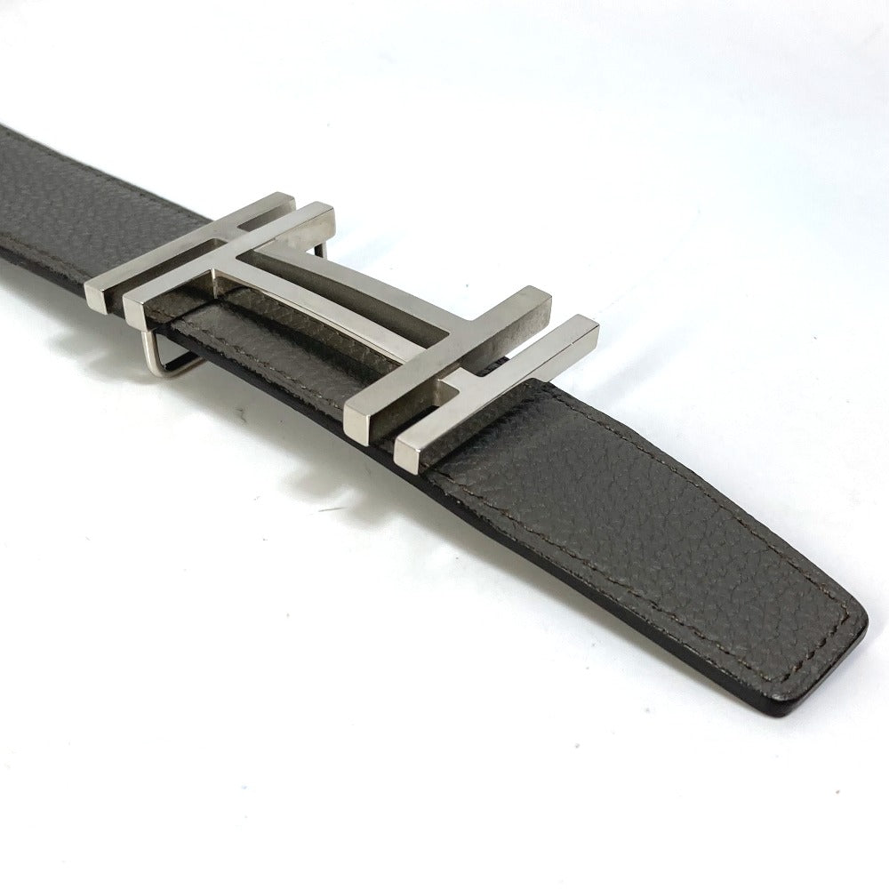 HERMES belt Togo gray H belt Ash okare Women 80 Used