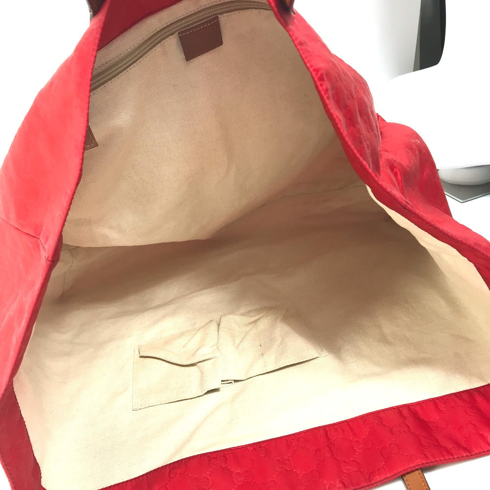 GUCCI Tote Bag 286198 Nylon Red GG pattern Large tote Women Used