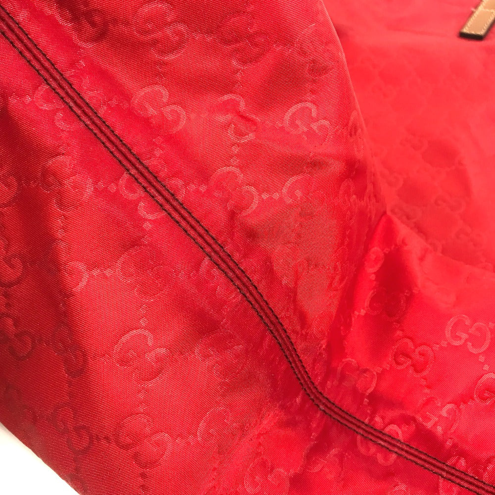 GUCCI Tote Bag 286198 Nylon Red GG pattern Large tote Women Used