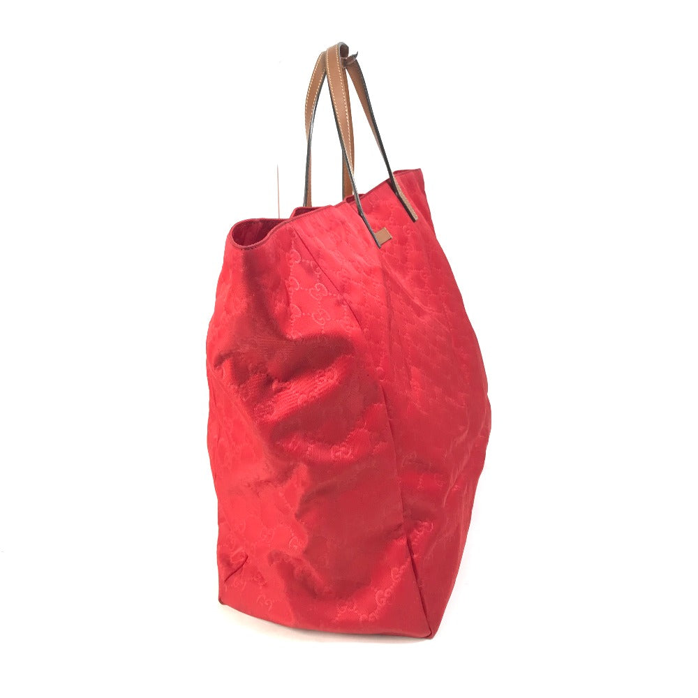 GUCCI Tote Bag 286198 Nylon Red GG pattern Large tote Women Used