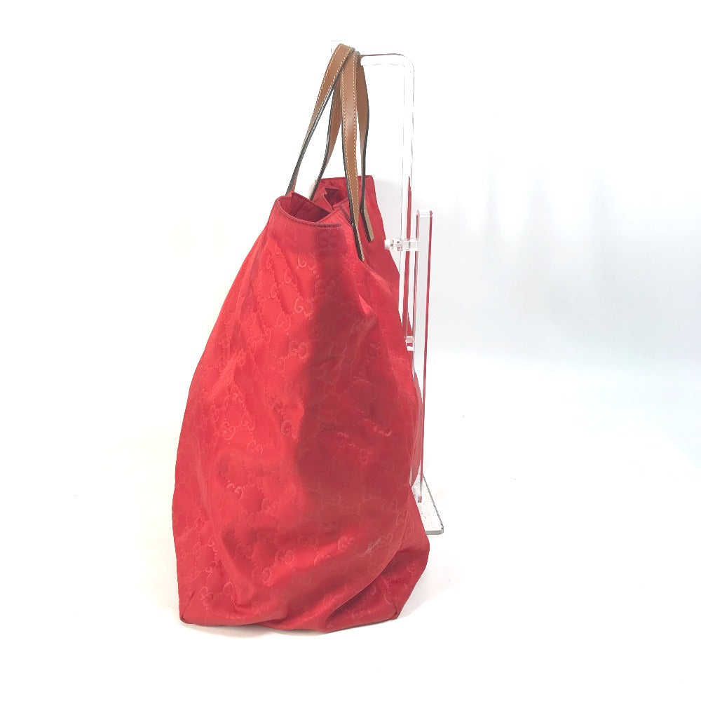 GUCCI Tote Bag 286198 Nylon Red GG pattern Large tote Women Used